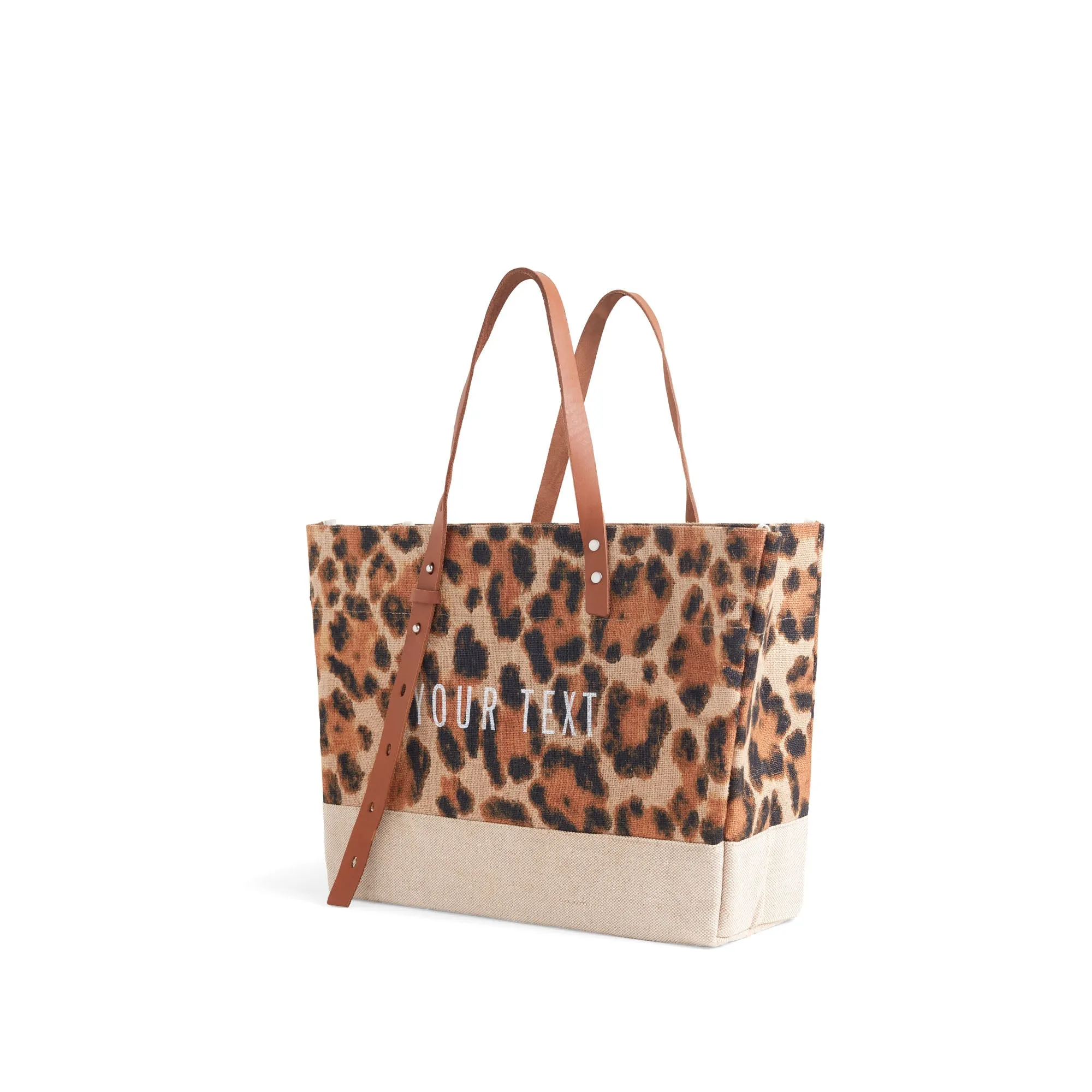 Shoulder Market Bag in Cheetah Print