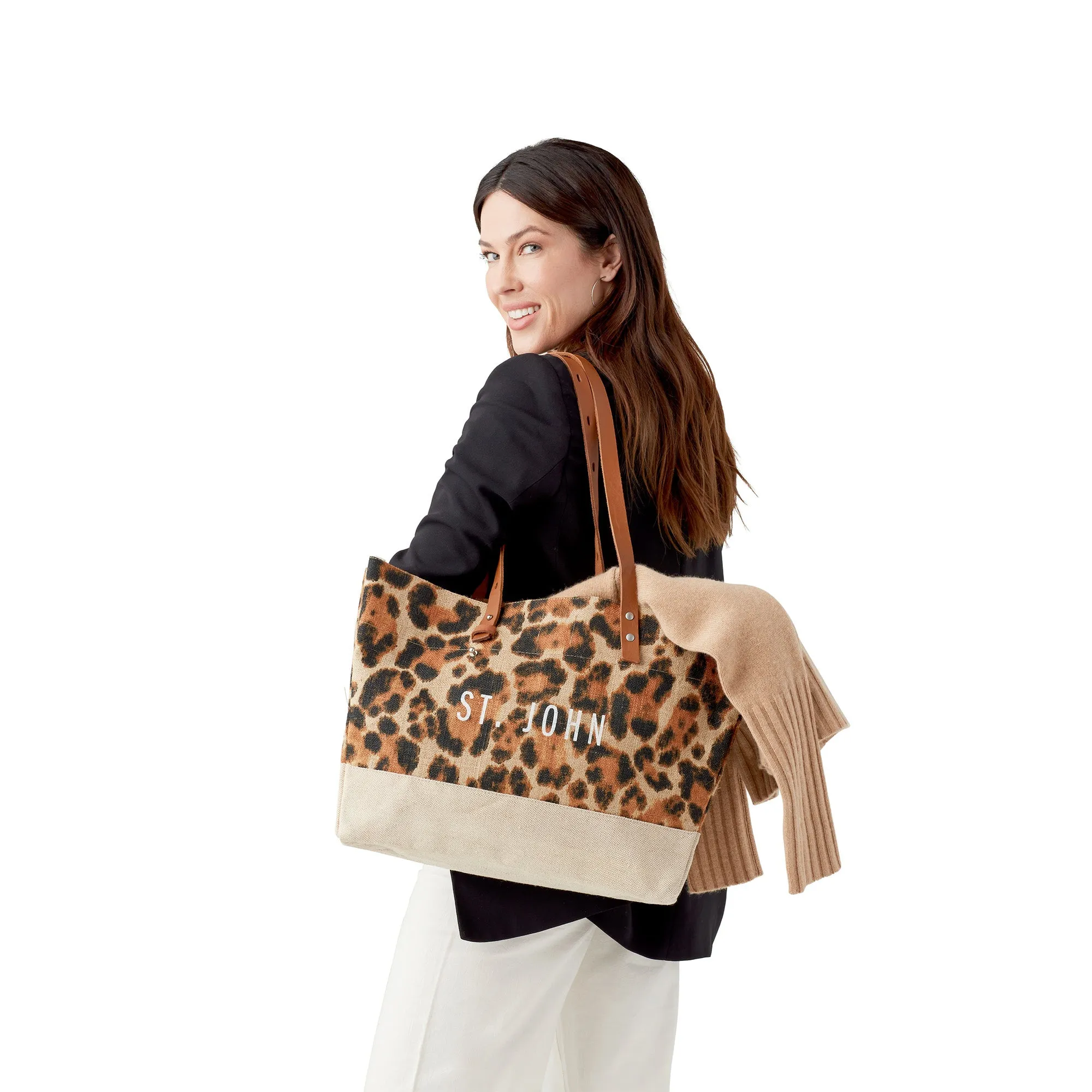 Shoulder Market Bag in Cheetah Print