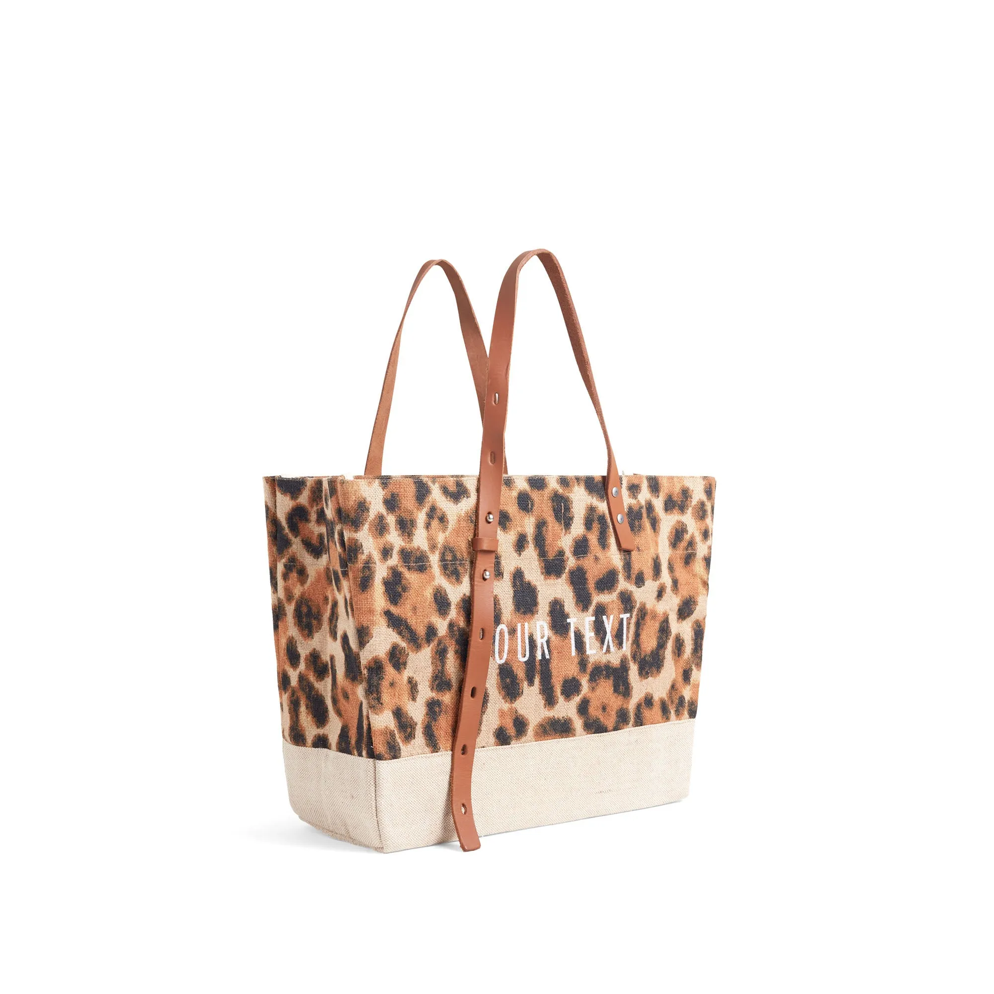 Shoulder Market Bag in Cheetah Print