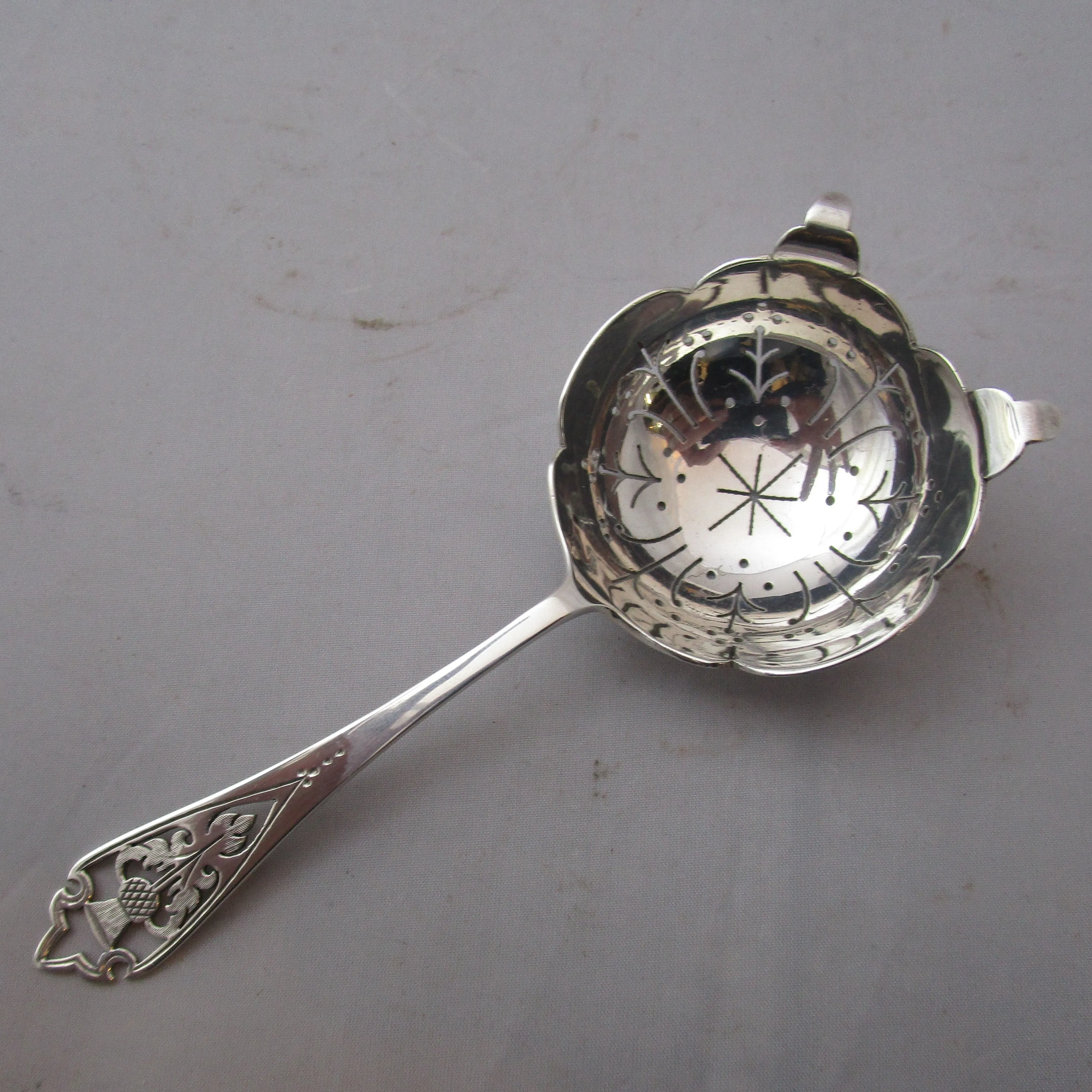 Sterling Silver Tea Strainer Vintage Edinburgh 1973