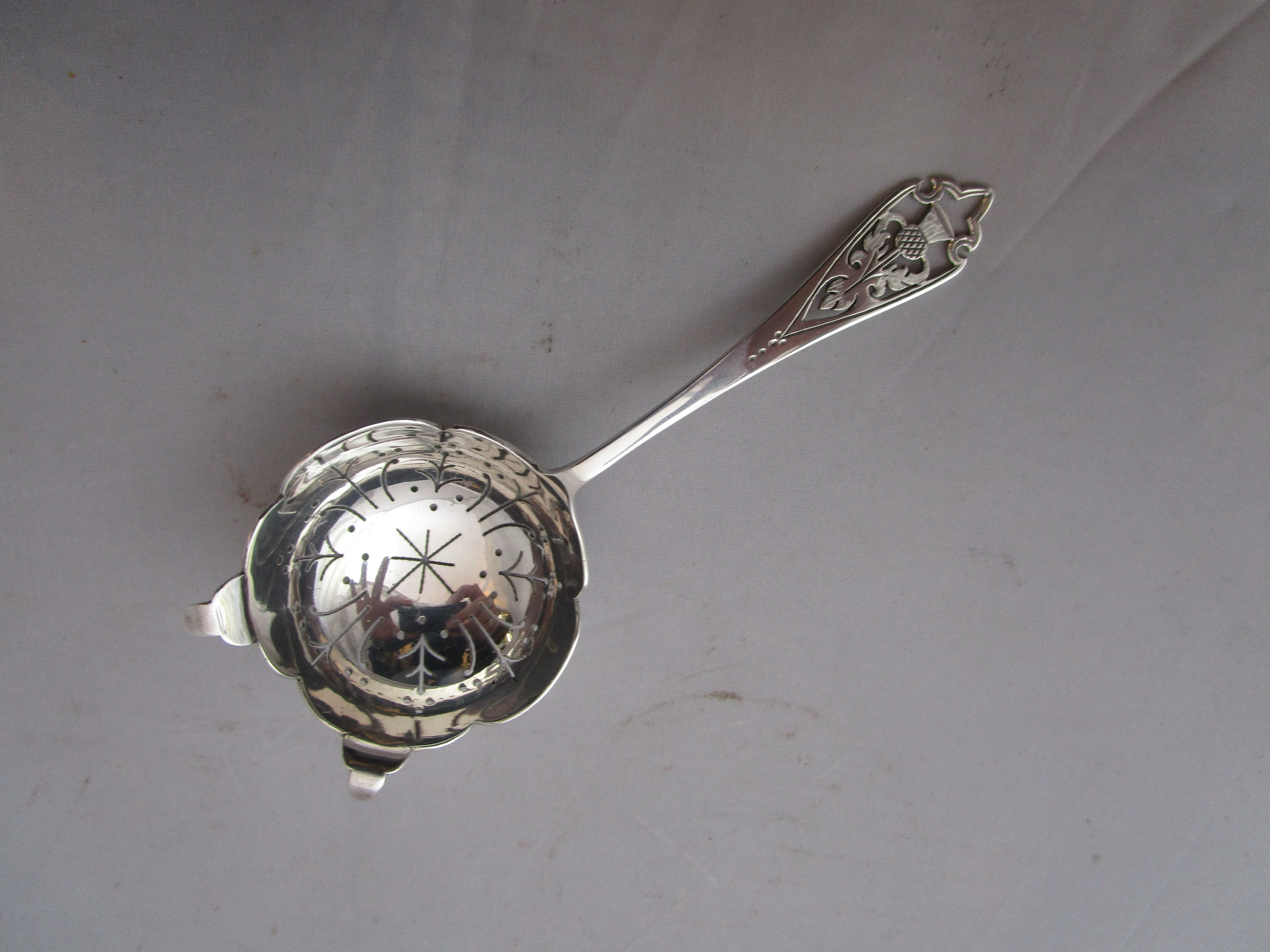 Sterling Silver Tea Strainer Vintage Edinburgh 1973