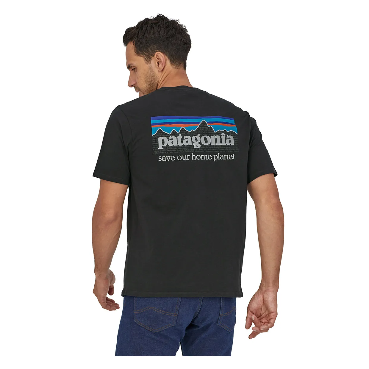 T-shirt Patagonia P-6 Mission Organic Nero