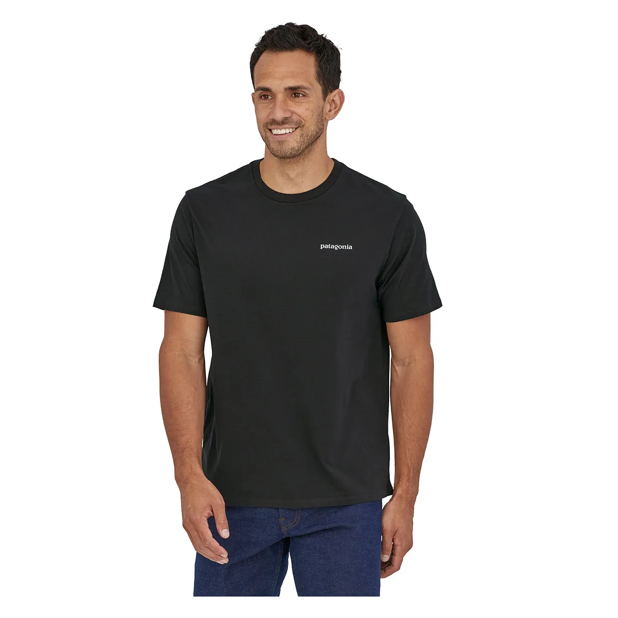 T-shirt Patagonia P-6 Mission Organic Nero