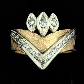 The Galena - Vintage Diamond 14k Gold Cocktail Ring c.1960s