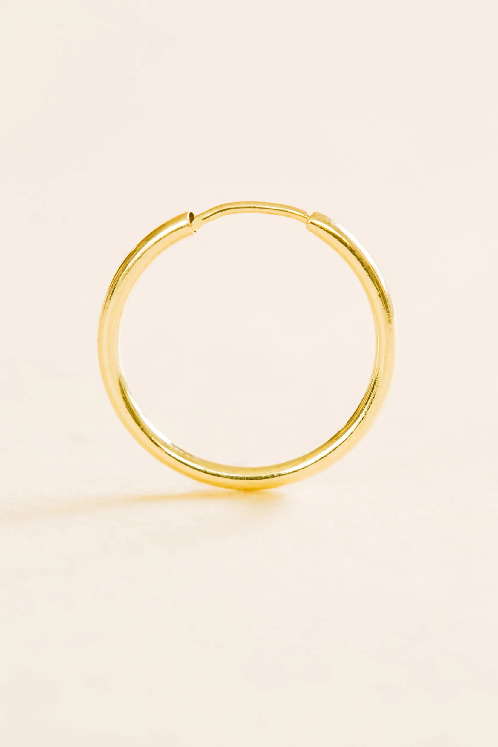 Tragus Cartilage Helix Pipe Hoop Ring Piercing Earring - 14K Solid Gold Jewelry