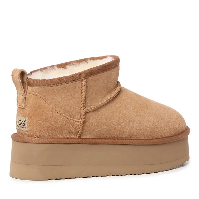 UGG Platinum Mini Suede Platform Boots