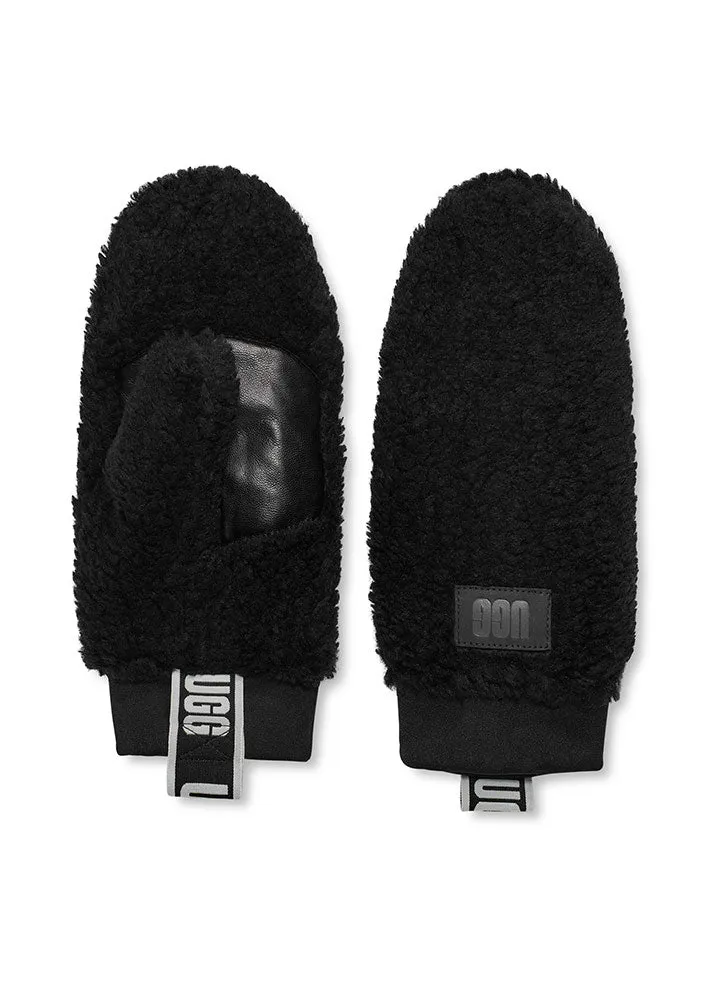 UGG Sherpa Mittens with logo - Vanter - Black