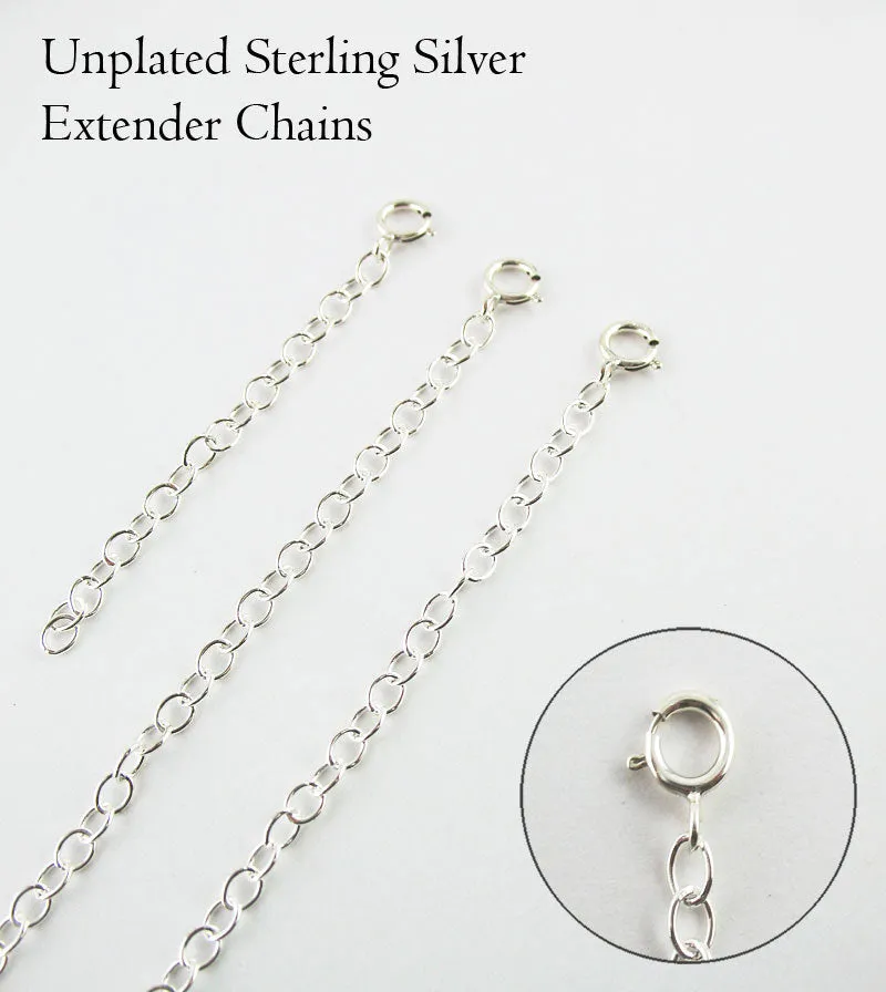 Unplated Sterling Silver Extender Chains