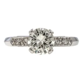 Vintage Engagement Ring, RBC 1.05ct.