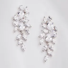 Vintage Inspired Czech Glass Earrings: Starlett Crystal Drop  Bridal Earrings