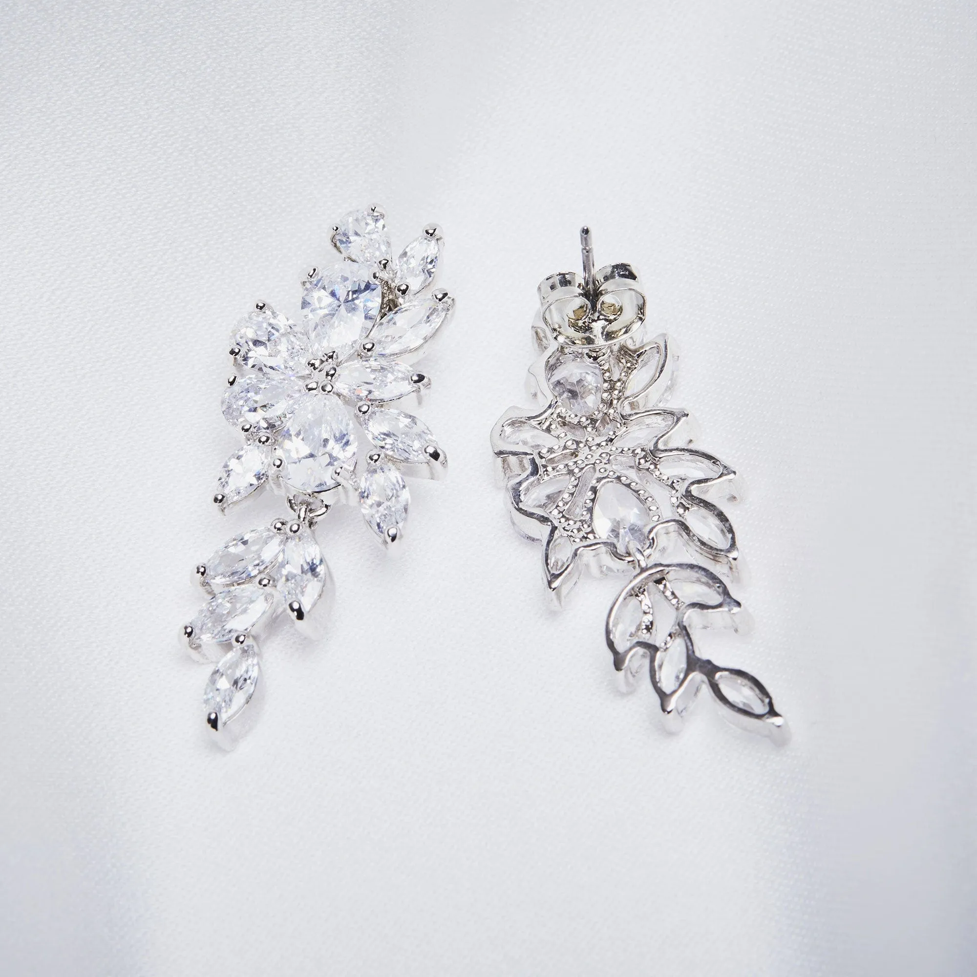 Vintage Inspired Czech Glass Earrings: Starlett Crystal Drop  Bridal Earrings