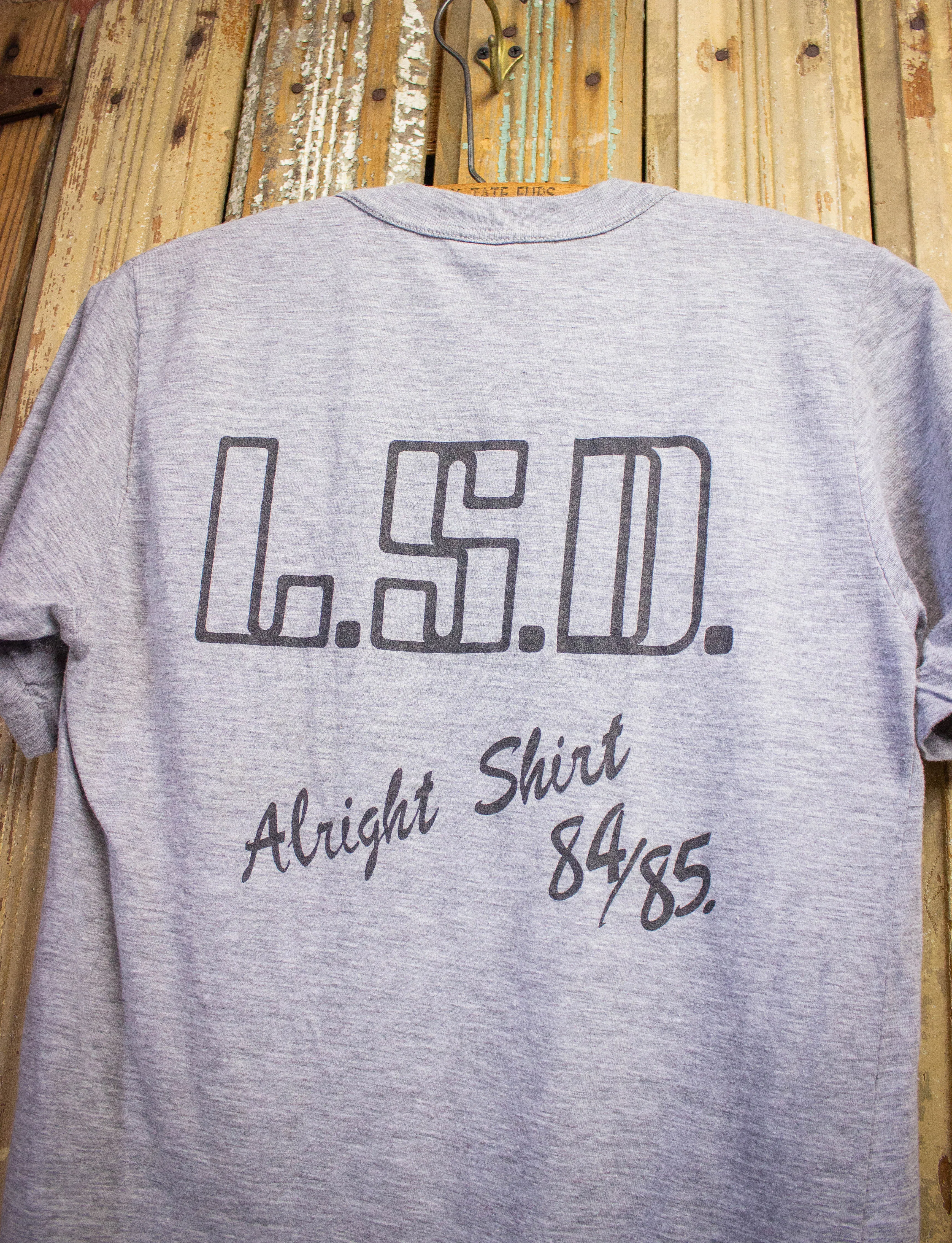 Vintage Light & Sound Design (LSD) Crew Concert T Shirt 80s Gray Small