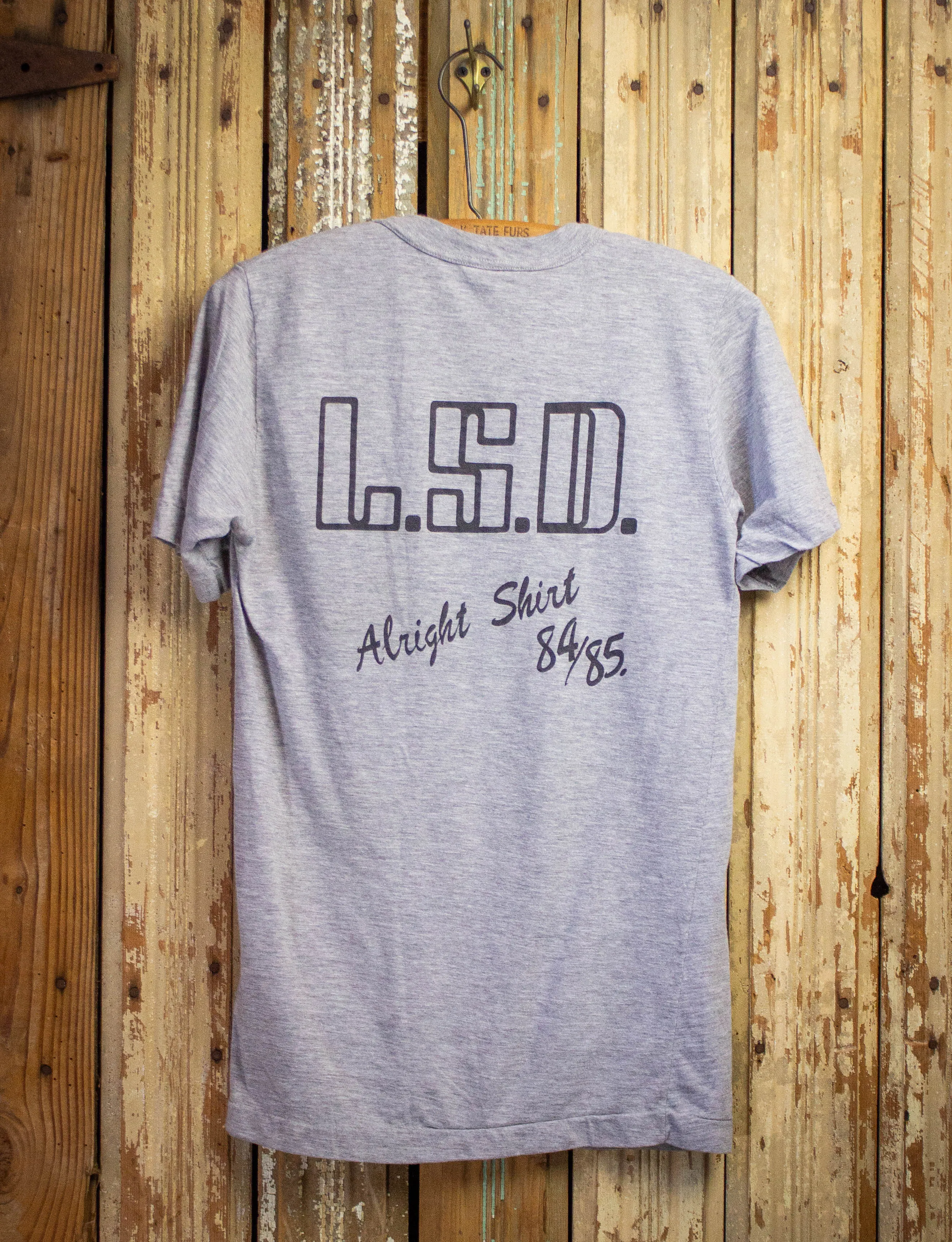 Vintage Light & Sound Design (LSD) Crew Concert T Shirt 80s Gray Small