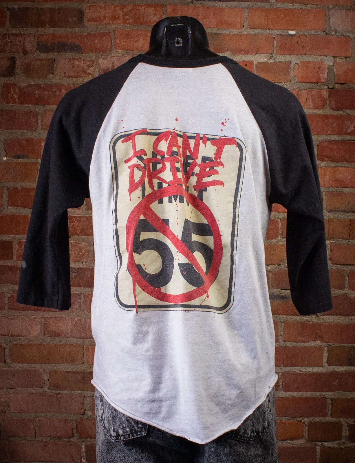 Vintage Sammy Hagar I Can't Drive 55 Concert T Shirt Raglan 1984 Medium