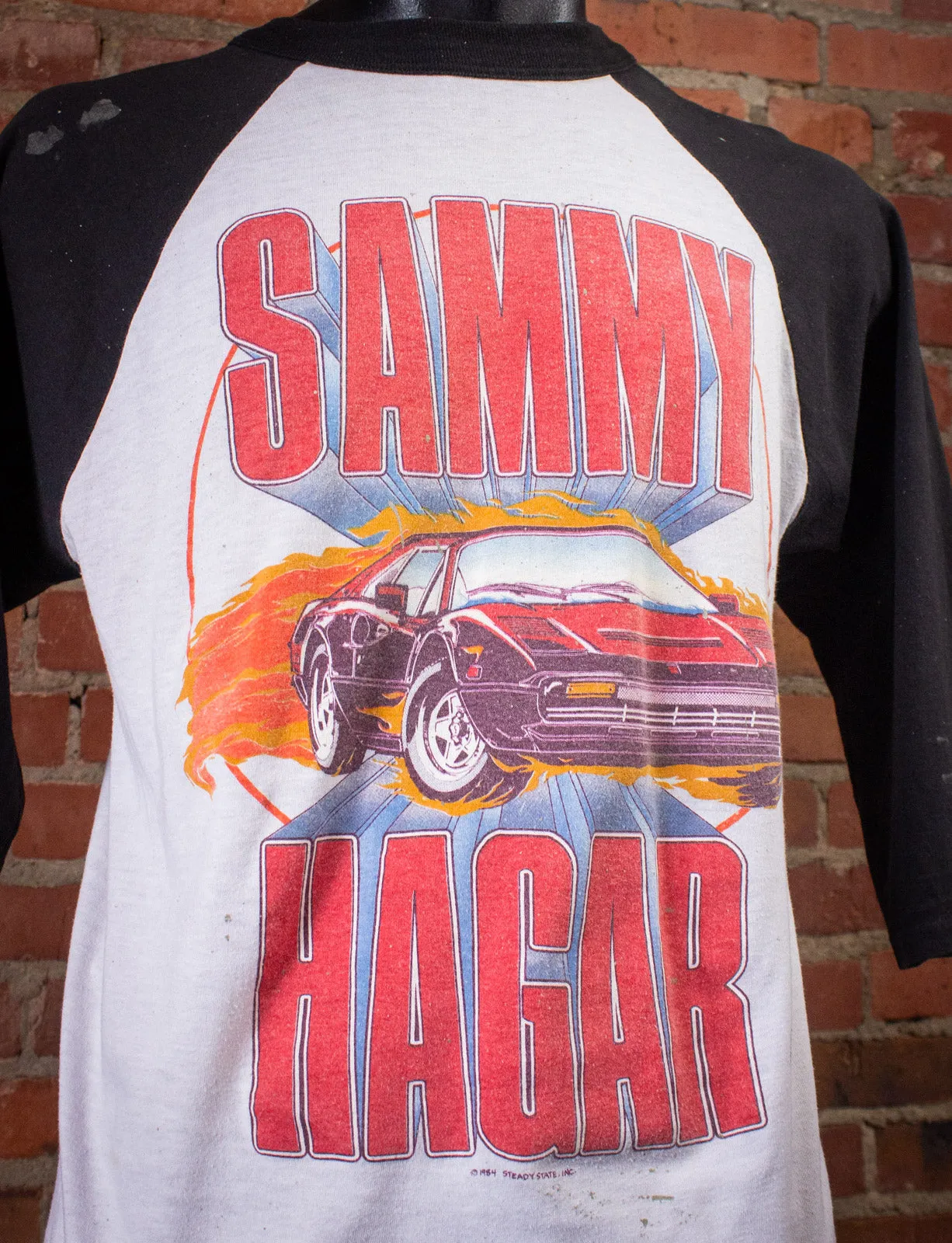 Vintage Sammy Hagar I Can't Drive 55 Concert T Shirt Raglan 1984 Medium