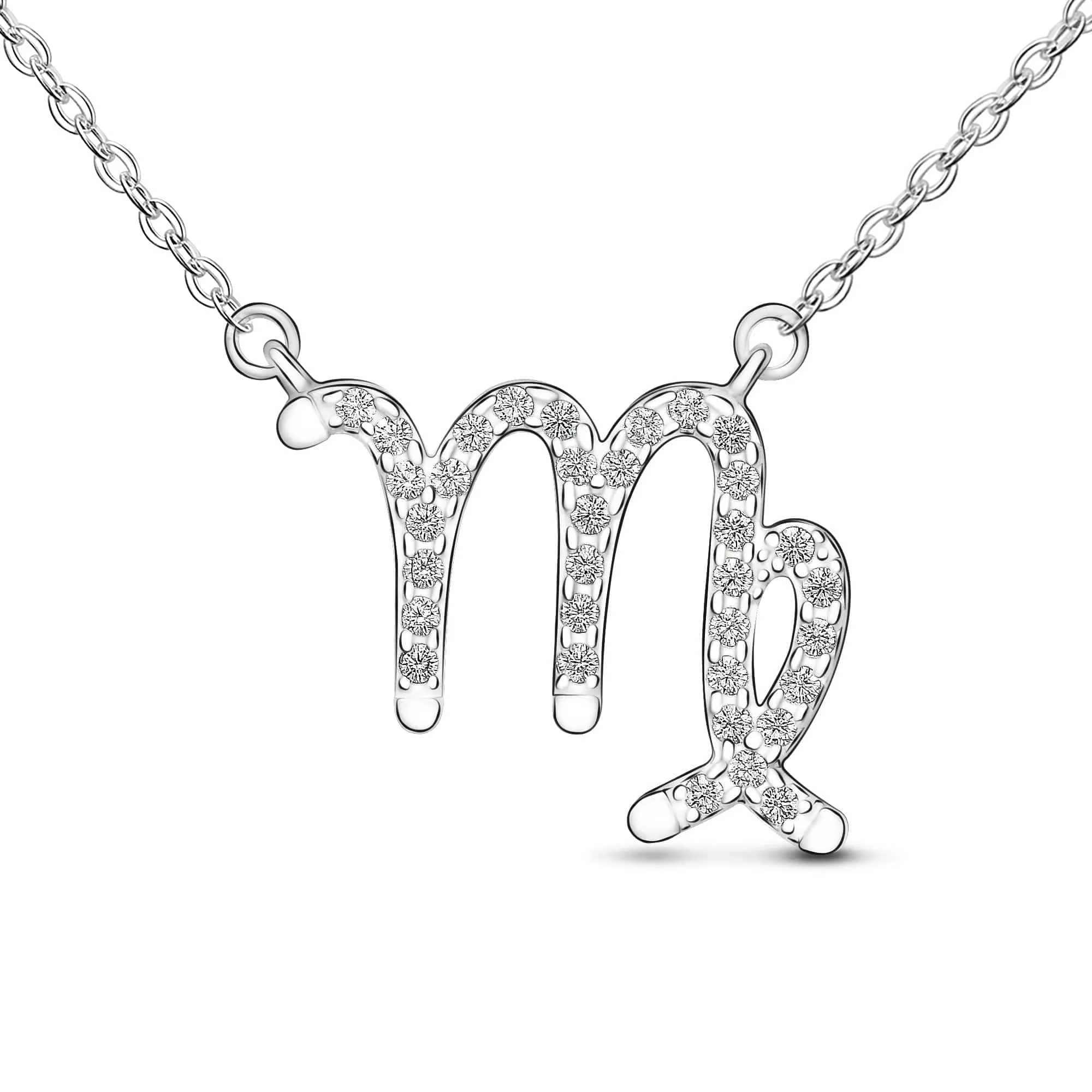 Virgo Zodiac Necklace Silver Constellation Horoscope