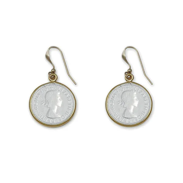 Von Treskow Two Tone Threepence Earrings