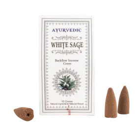 White Sage Backflow Incense Cones