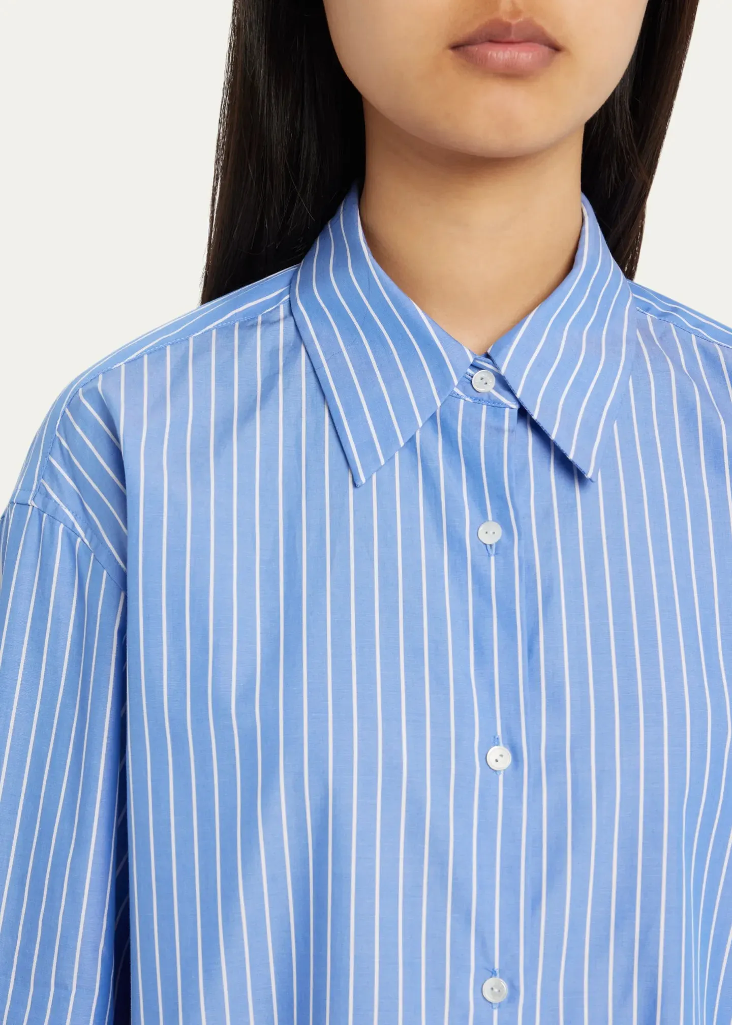 Yorke Shirt - Blue White Stripe